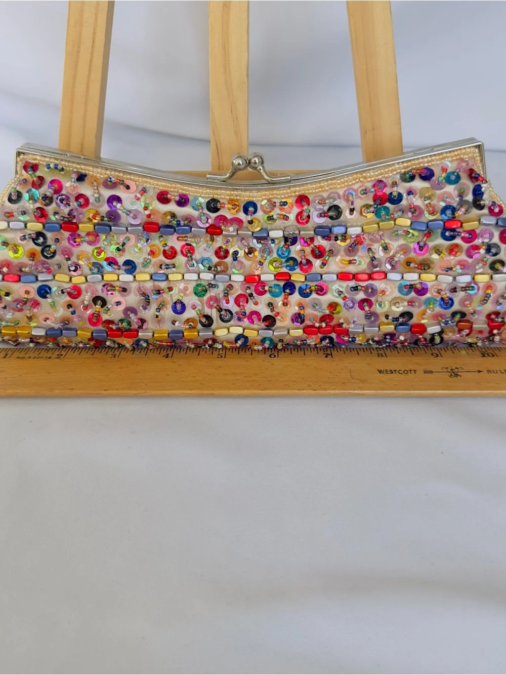Vtg Beaded Clutch Bag Purse 10